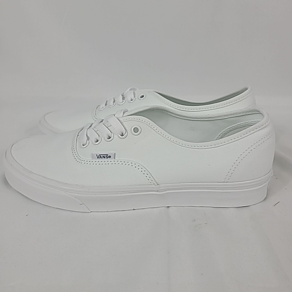 NIB VANS Authentic Classic All White Canvas Shoe Fashion Unisex Sneaker M9.5 W11 - Picture 3 of 8